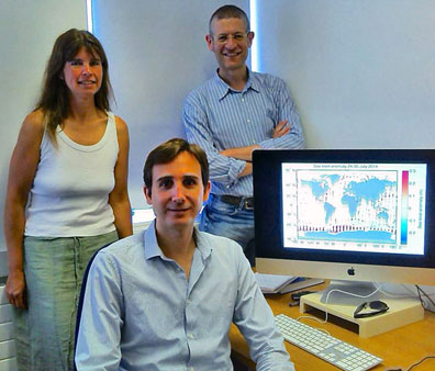 From left: Helen Snaith, Francisco Mir Calafat and Paolo Cipollini