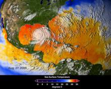 Hurricane Katrina (credit: NASA/SVS)