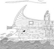 Reconstruction of a Hellenistic warship (Drawing by Kirsten Flemming)