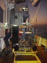 CTD sampling at night