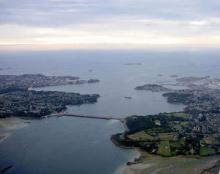 Aerial view of the La Rance tidal barrage