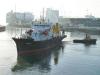 RRS Discovery leaving NOC for the last time (photo: Catherine Beswick)