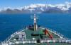 The ANDREX team approach the subantarctic island of South Georgia onboard the RRS James Cook